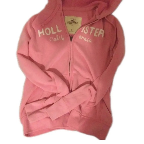 Hollister Jackets & Blazers - WOMENS HOLLISTER SIZE UK Small PINK HOODIE JUMPER SWEATER JACKET CASUAL SMART